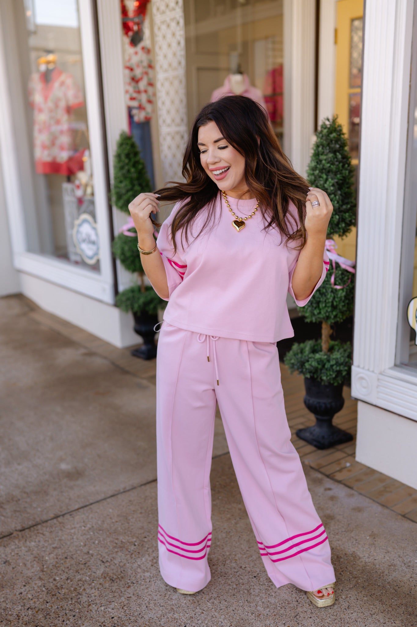The Blakely Pink Set - Causal Relax Fit -Entro