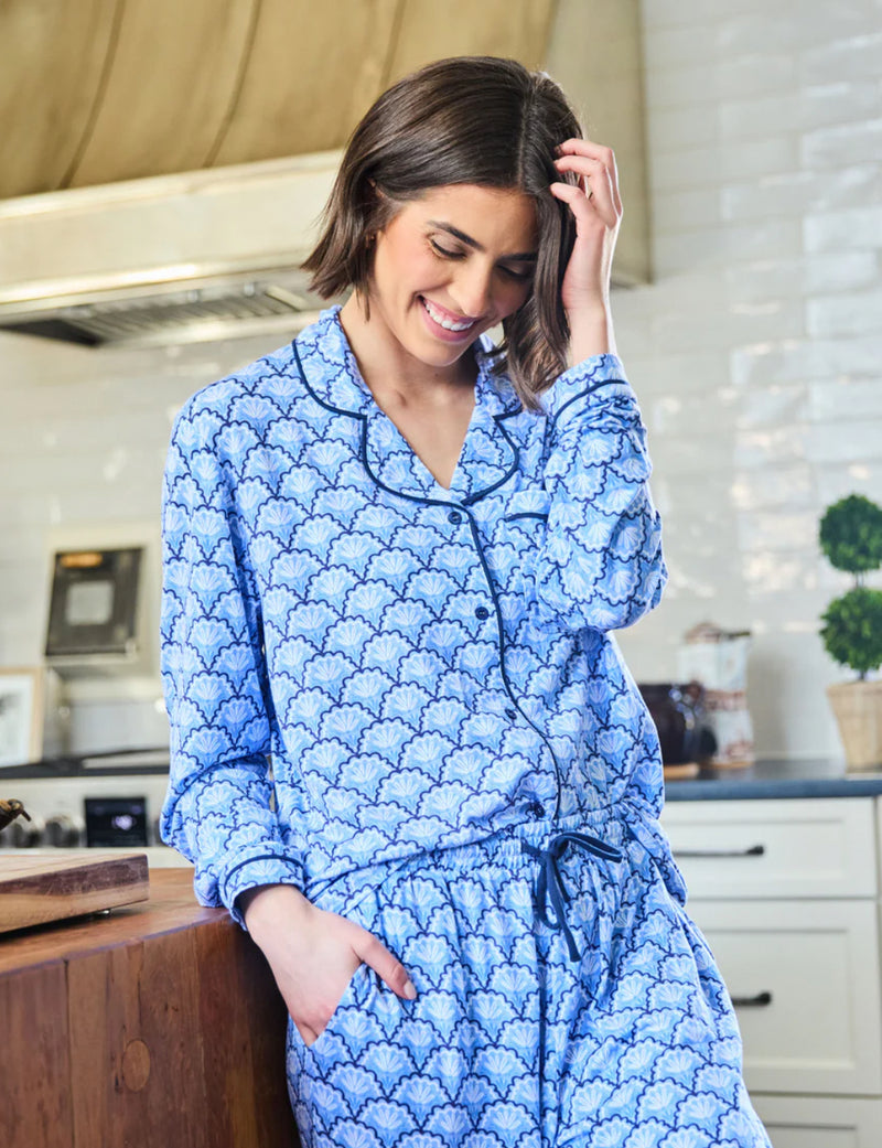 Charlotte Glance PJs Pant Set - Blue