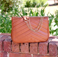 Mia Crossbody Bag Saddle - Caroline Hill