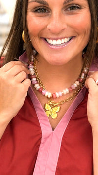 Beautiful Butterfly Gold Necklace