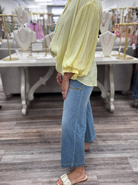 Harbor Stitch Wide Leg Denim Pants