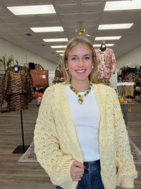 The Lemon Cardigan - Soft Butter Yellow