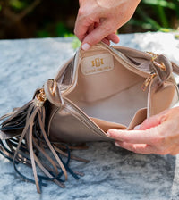Mallory Crossbody with Tassel Bronze