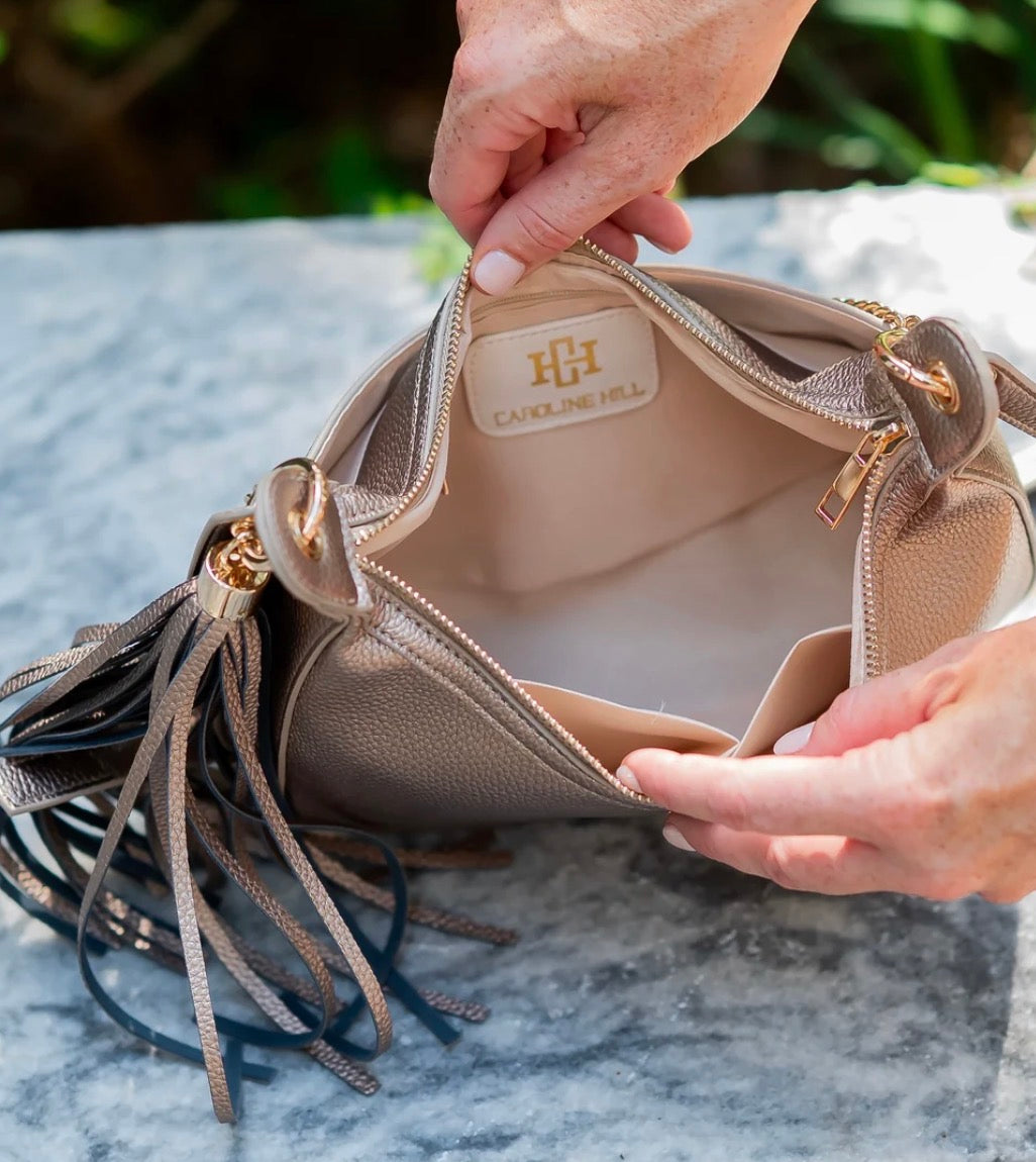 Mallory Crossbody with Tassel Bronze