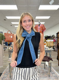 Denim Darling Bow Top