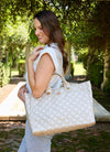 Melissa Tote Bag Pearl Quilted - Caroline Hill