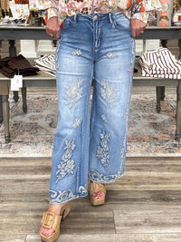 Vintage Rose Denim Jeans