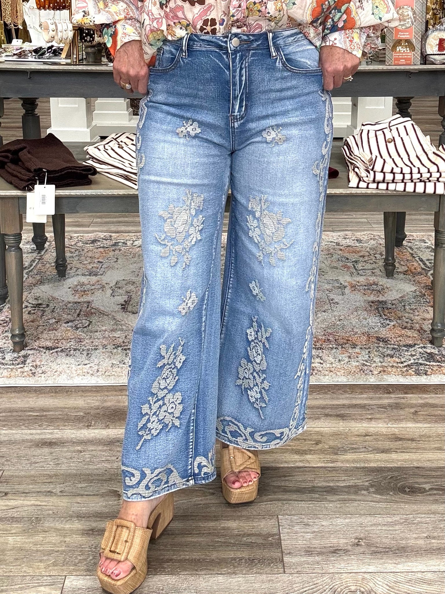 Vintage Rose Denim Jeans