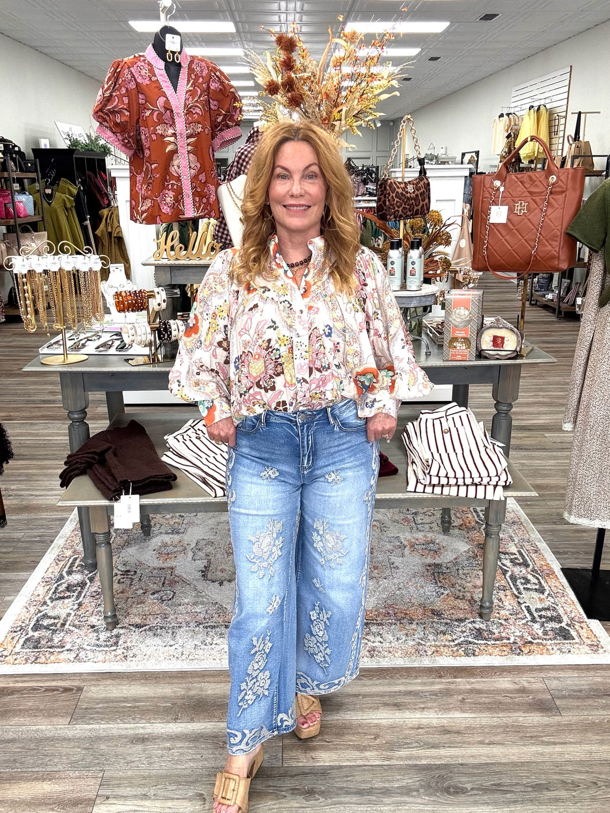 Vintage Rose Denim Jeans