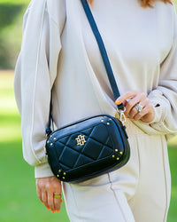 Caroline Hill - Sloane Studded Crossbody Bag - Black