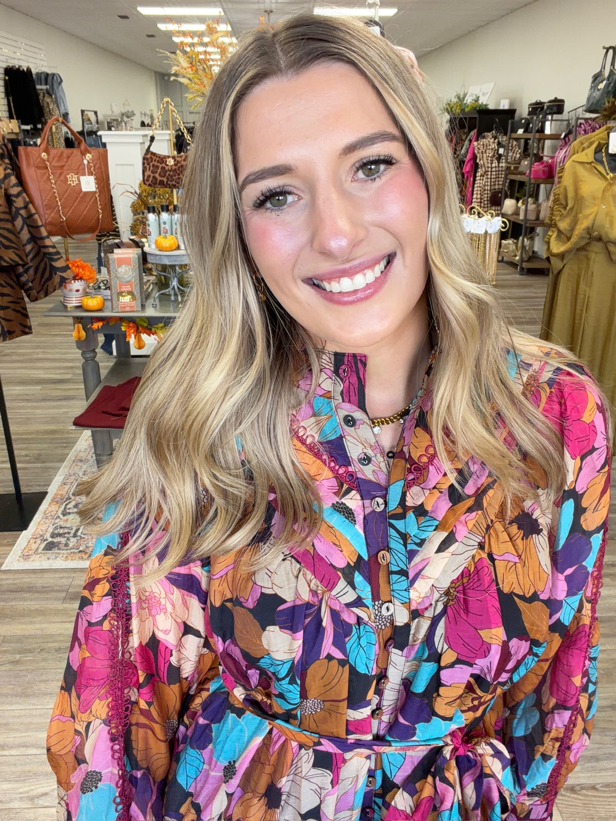 The Dahlia floral dress