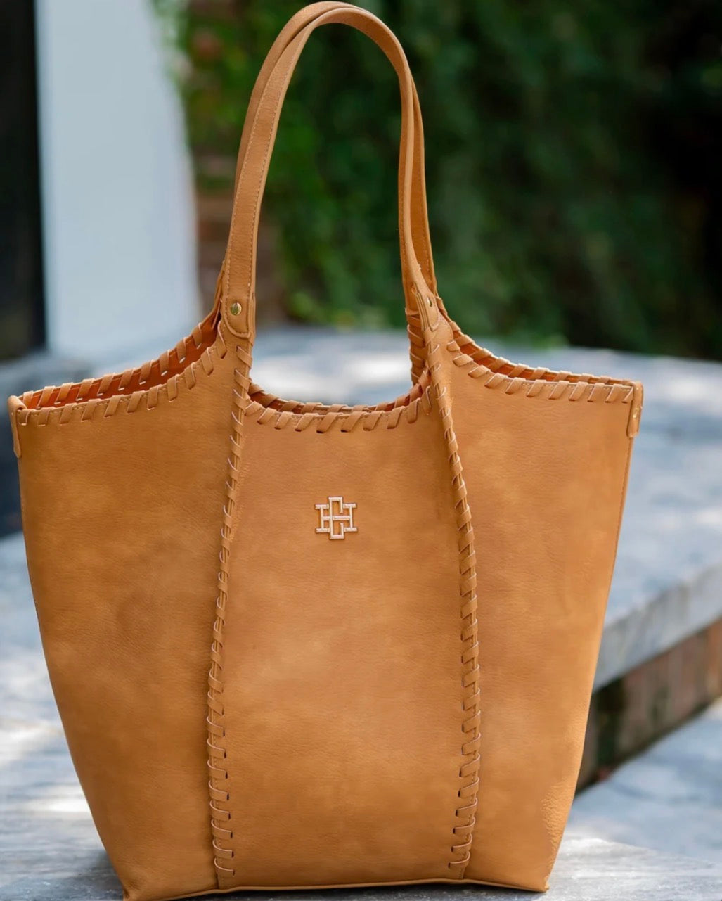 Caroline Hill - Emory Whipstitch Tote Bag Mustard S