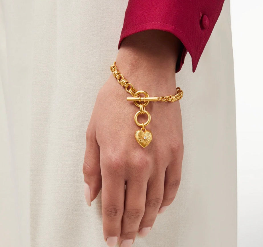 Julie Vos - Esme Heart Bracelet - Gold - Cubic Zirconia