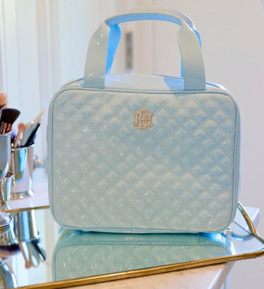 Caroline Hill - Punta Cana Large Case -  Light Blue Patent
