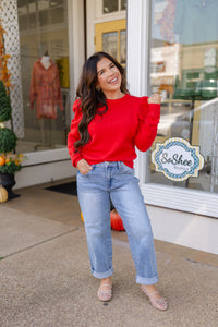 The Sadie sweater- Red