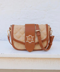 Caroline Hill - Griffin Crossbody Bag Natural Saddle