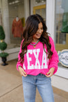 The Tess Texas sweatshirt - hot pink