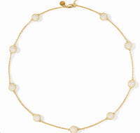 Julie Vos - Windsor Delicate Station Necklace - Gold - Pave