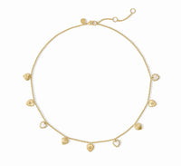 Julie Vos - Heart Delicate Charm Necklace - Gold - Mother of Pearl