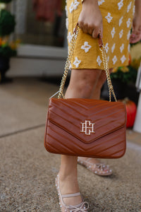Mia Crossbody Bag Saddle - Caroline Hill