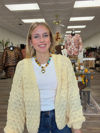 The Lemon Cardigan - Soft Butter Yellow