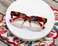 Take a bow Blue light Protection Peepers. Tortoise/Blush
