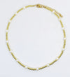 Gold Beaded and Pearls Necklace