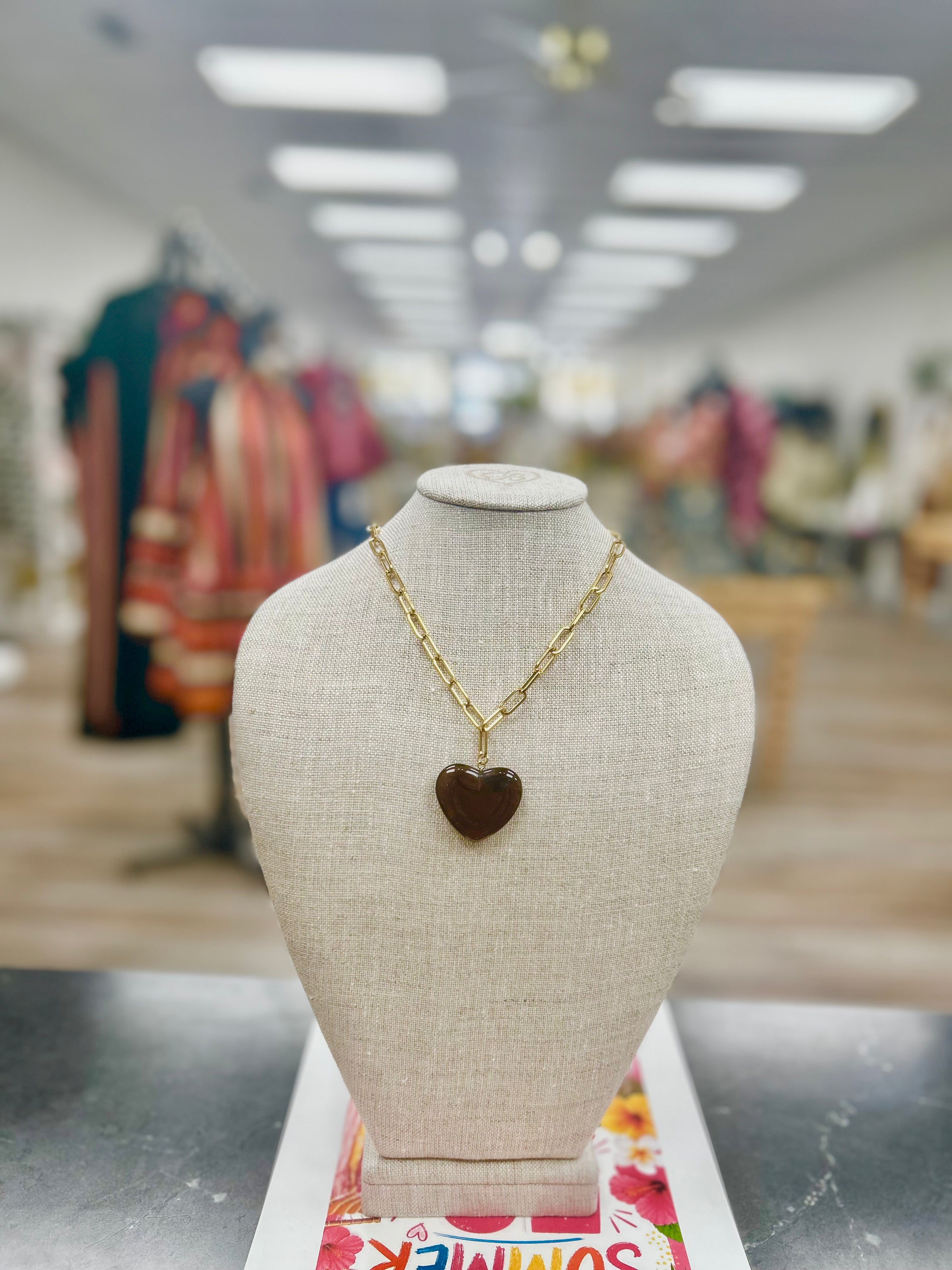 Brown Heart Necklace