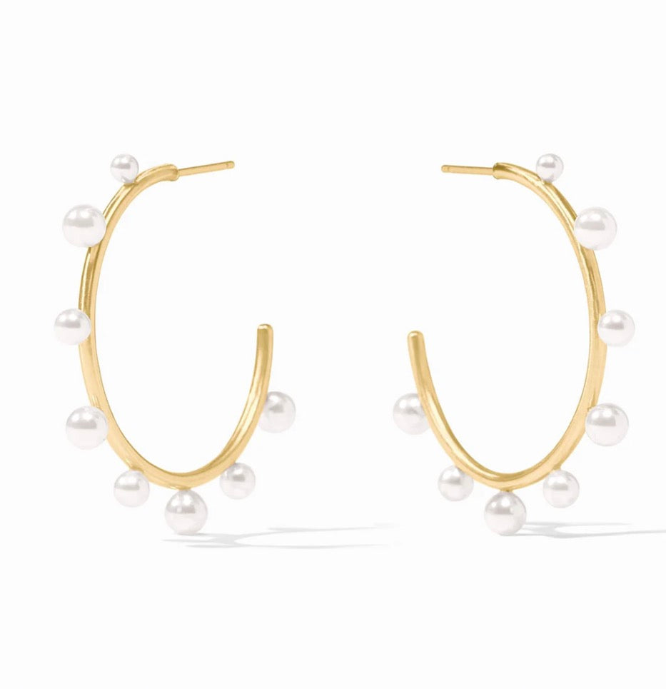 Julie Vos - Hydra Stone Hoop - Large - Gold