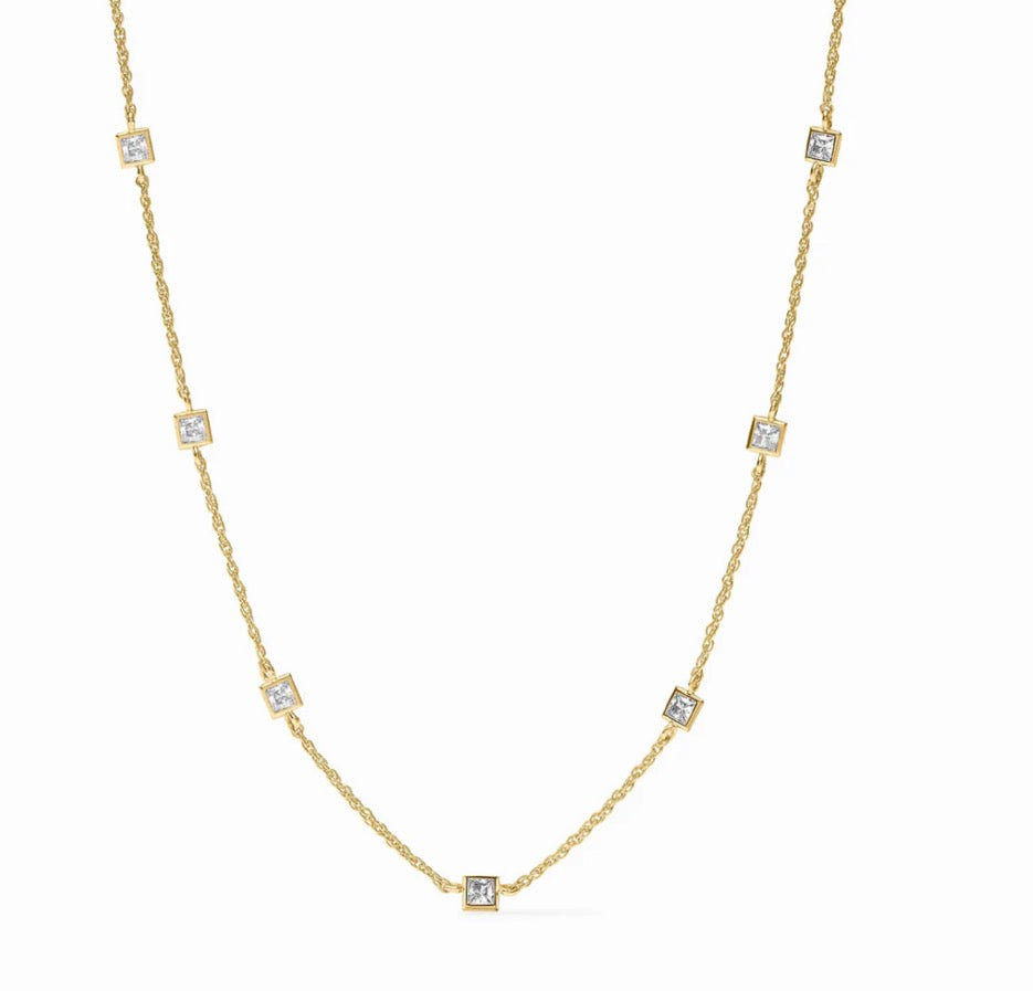 Julie Vos - Jolie Delicate Station Necklace - Cubic