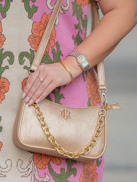 Caroline Hill - Joan Crossbody Woven Gold