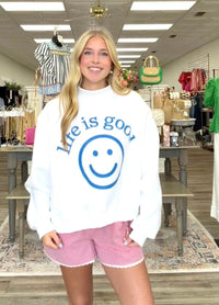Right Where You Belong Inspirational Cropped Graphic Sweatshirt – Reversible-Life is Good