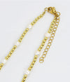 Gold Beaded and Pearls Necklace