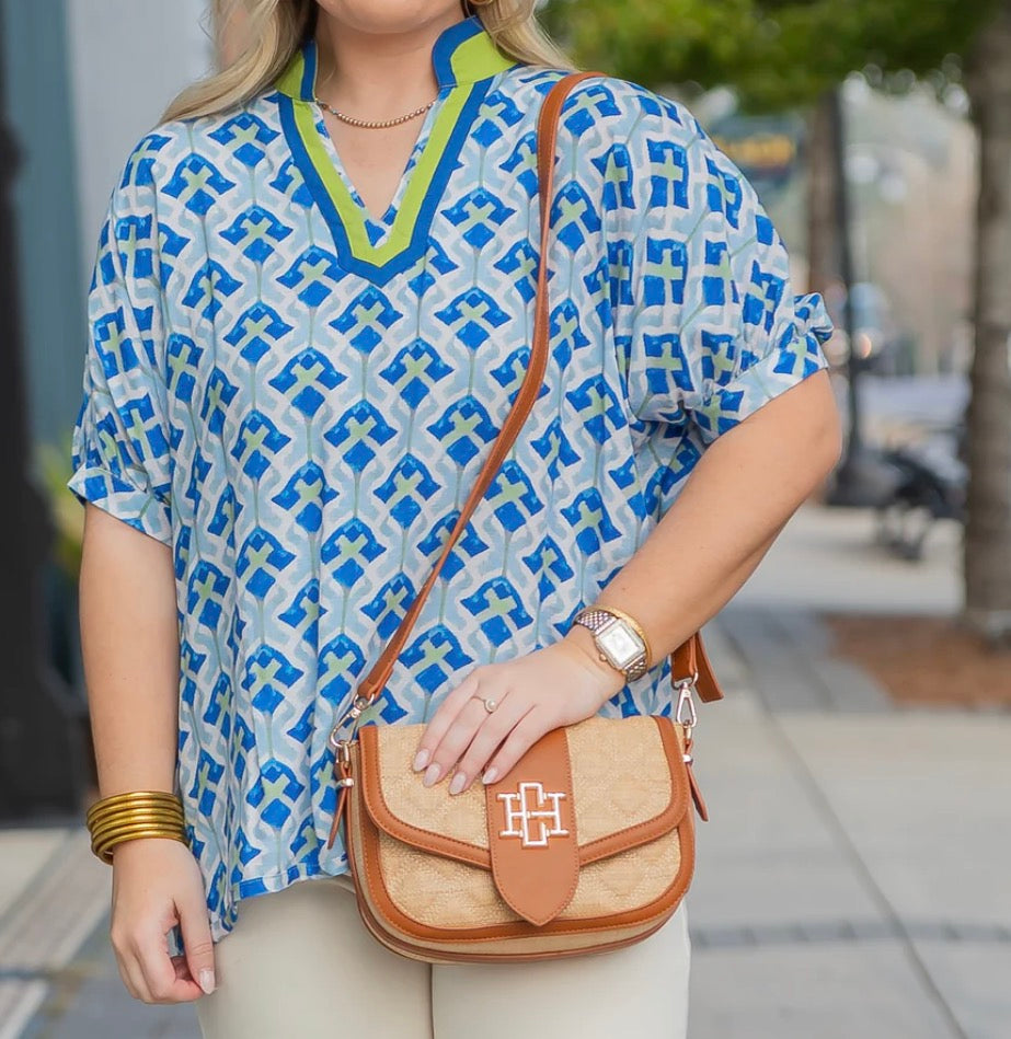 Caroline Hill - Griffin Crossbody Bag Natural Saddle