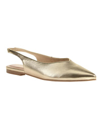 Hadiya Slingback Gold Flat