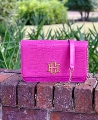 Caroline Hill - Bryn Crossbody Clutch Hot Pink