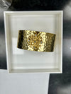 Weisinger Design - 1 1/4 Hammered Cuff with Jerusalem cross and rhinestones