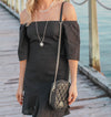 Natalie Wood Grace Quilted Crossbody in Black