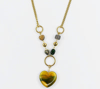 Golden Meadow Heart Necklace