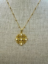 Weisinger designs 16”to 18”Jerusalem cross necklace with pearl accents