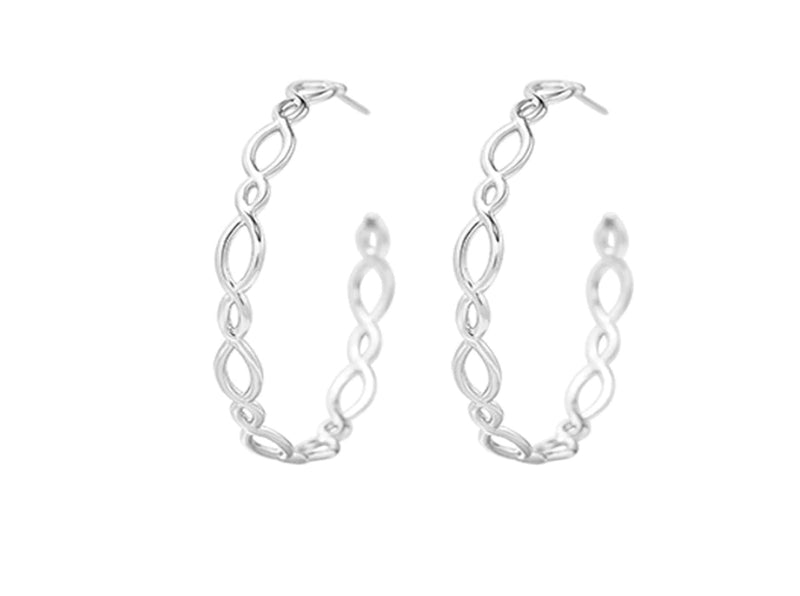 Natalie Wood Design Bloom Hoop Earring Sliver