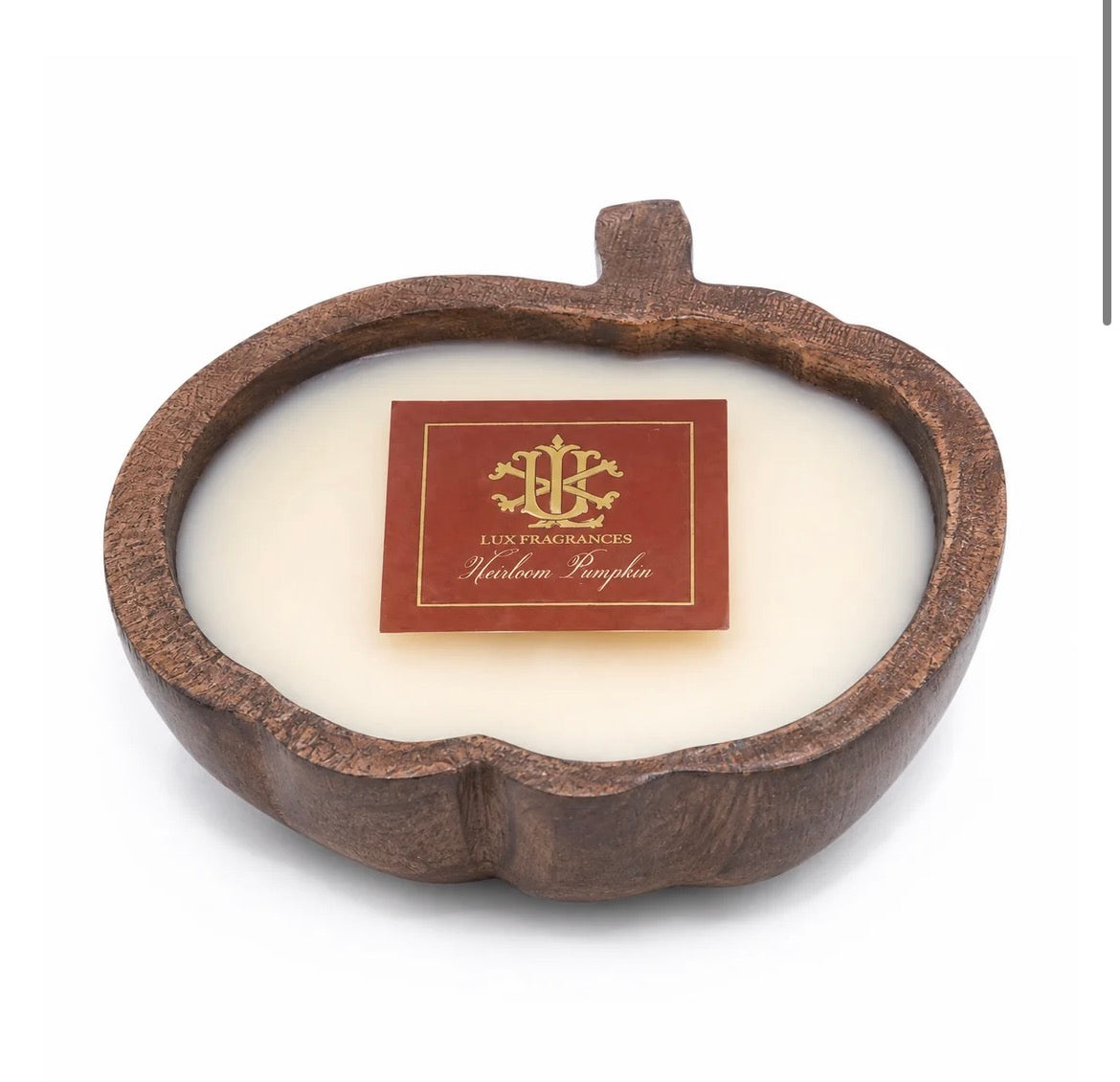 Heirloom Pumpkin 2 Wick Pumpkin Dough bowl-small - Lux