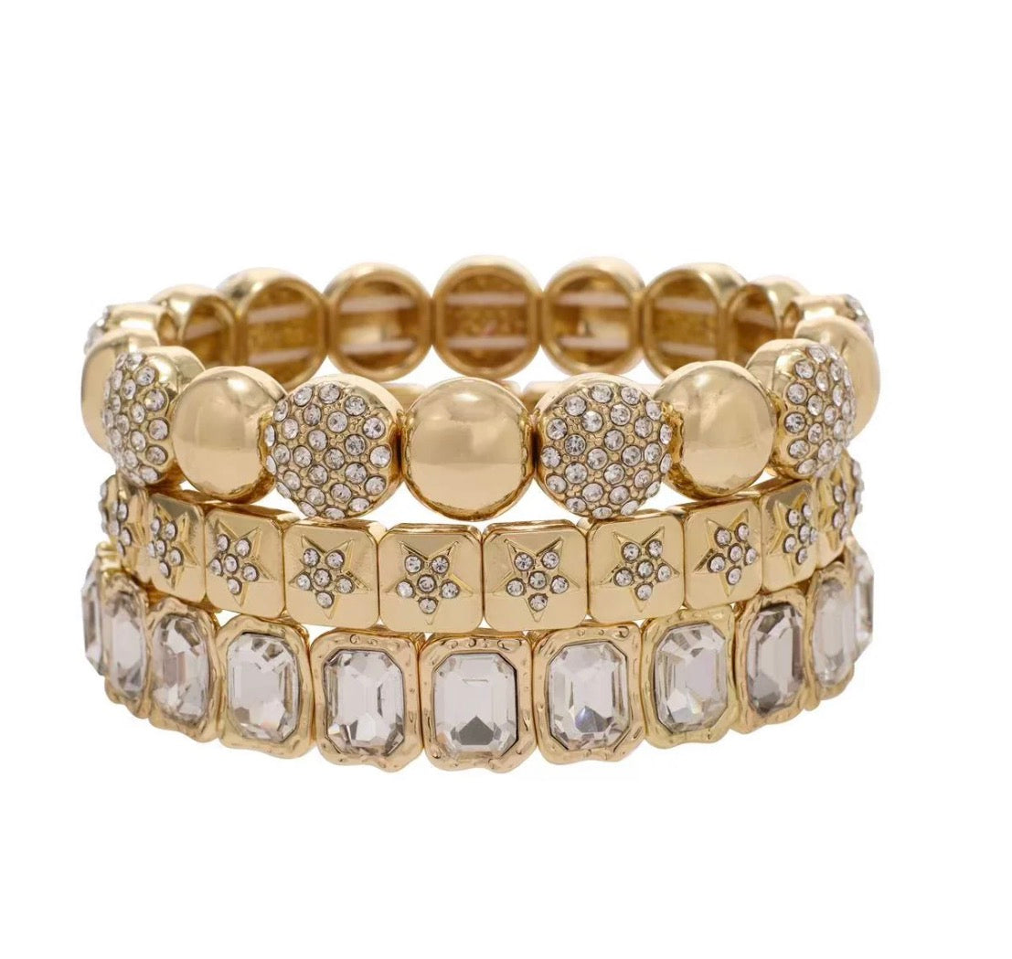 Treasure Jewels - Radiant Gold Crystal Stack Set