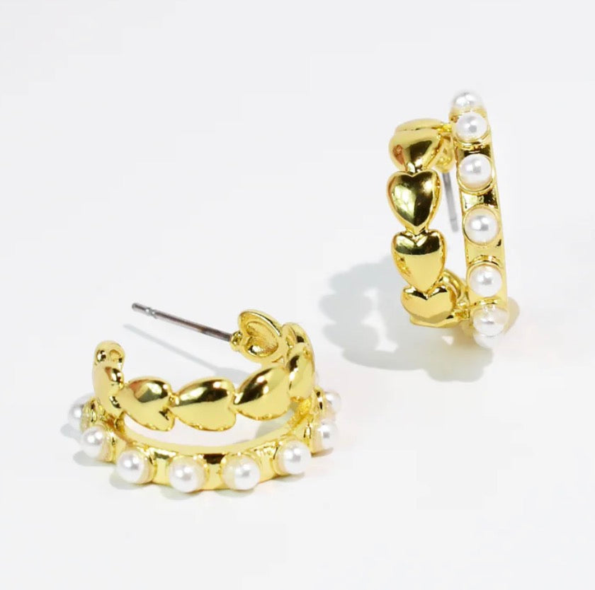 Pearl Kiss Hoops - Treasure Jewels