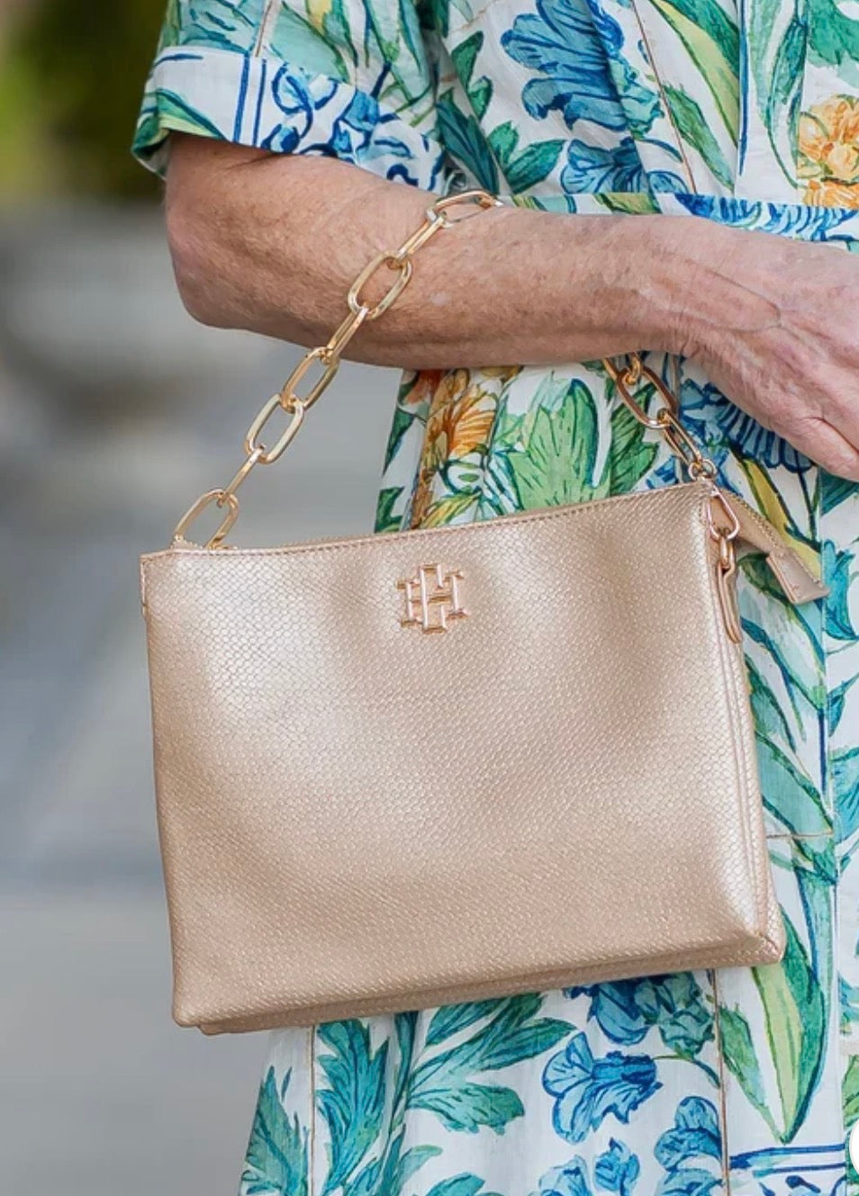 Caroline Hill - Ariana Woven Gold - Crossbody
