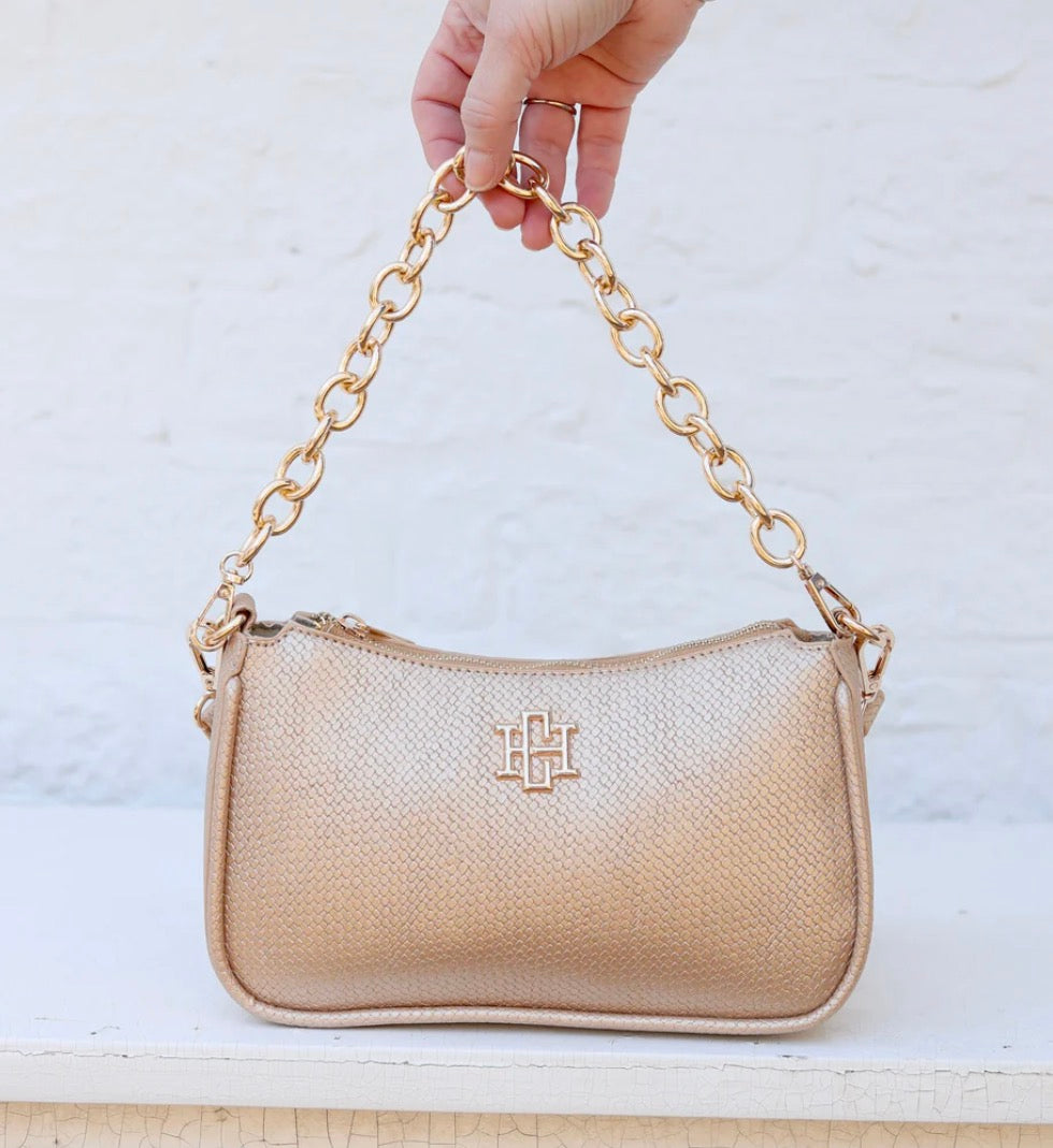 Caroline Hill - Joan Crossbody Woven Gold