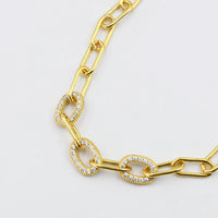 Triple Oval Diamond Necklace