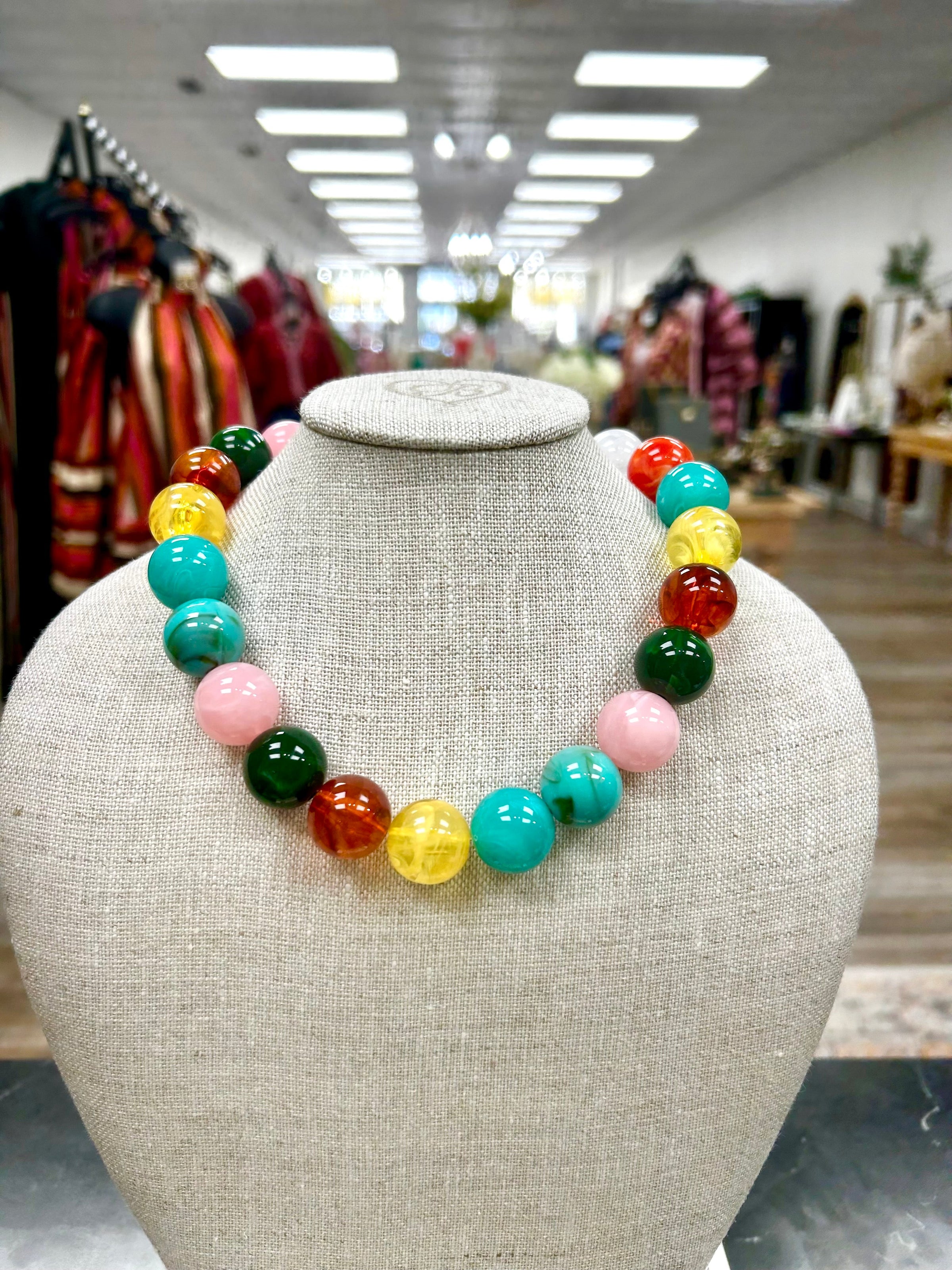 Bubblegum Pop beaded necklace