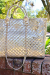 Caroline Hill Tote Bag With Small Pouch - Champagne Pop