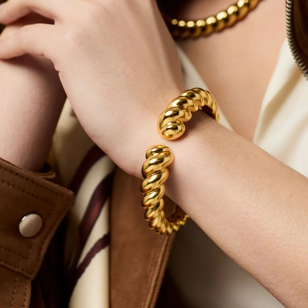 Julie Vos- Ravello Cuff- Gold- OS